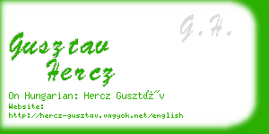 gusztav hercz business card